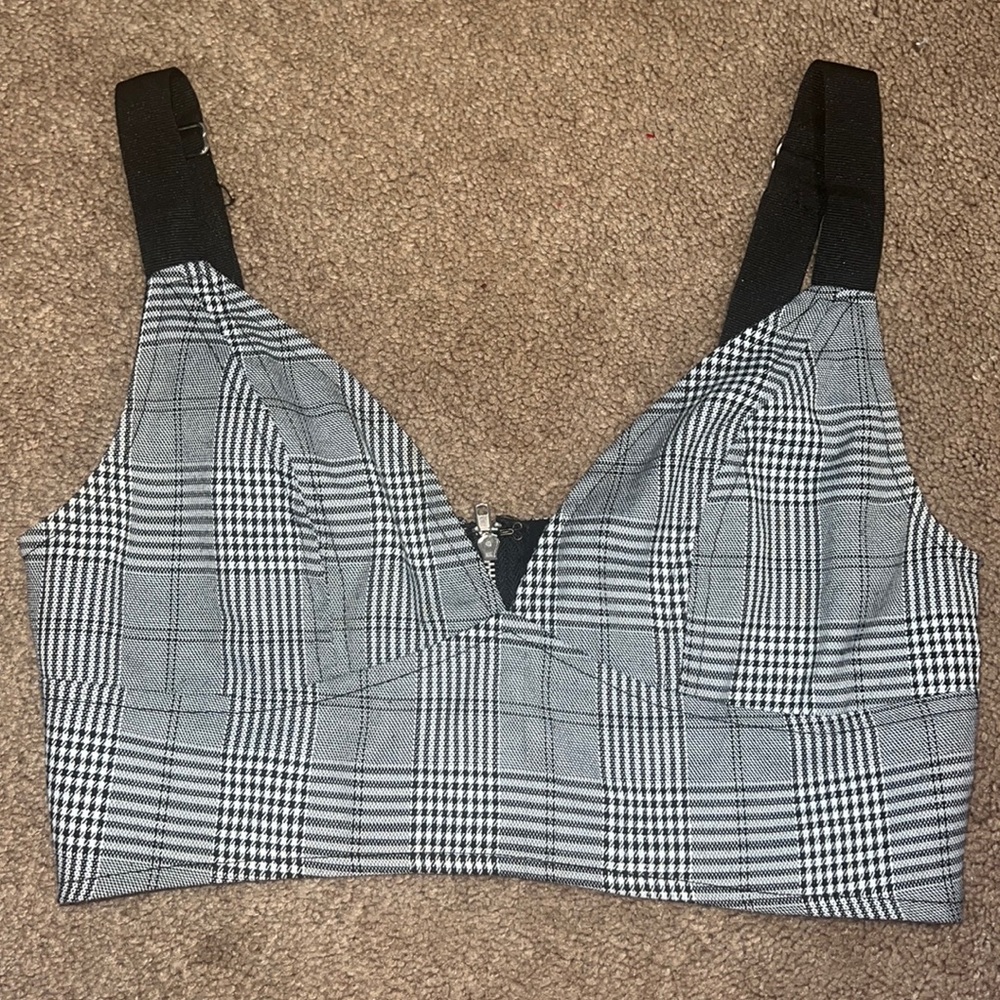 Plaid Cropped Top REHAB